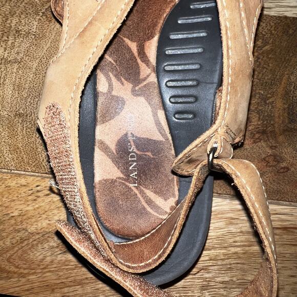 Lands End Women’s Brown Suede Strappy Comfort Sandal Size 8 Outdoor Hiking - Picture 7 of 10